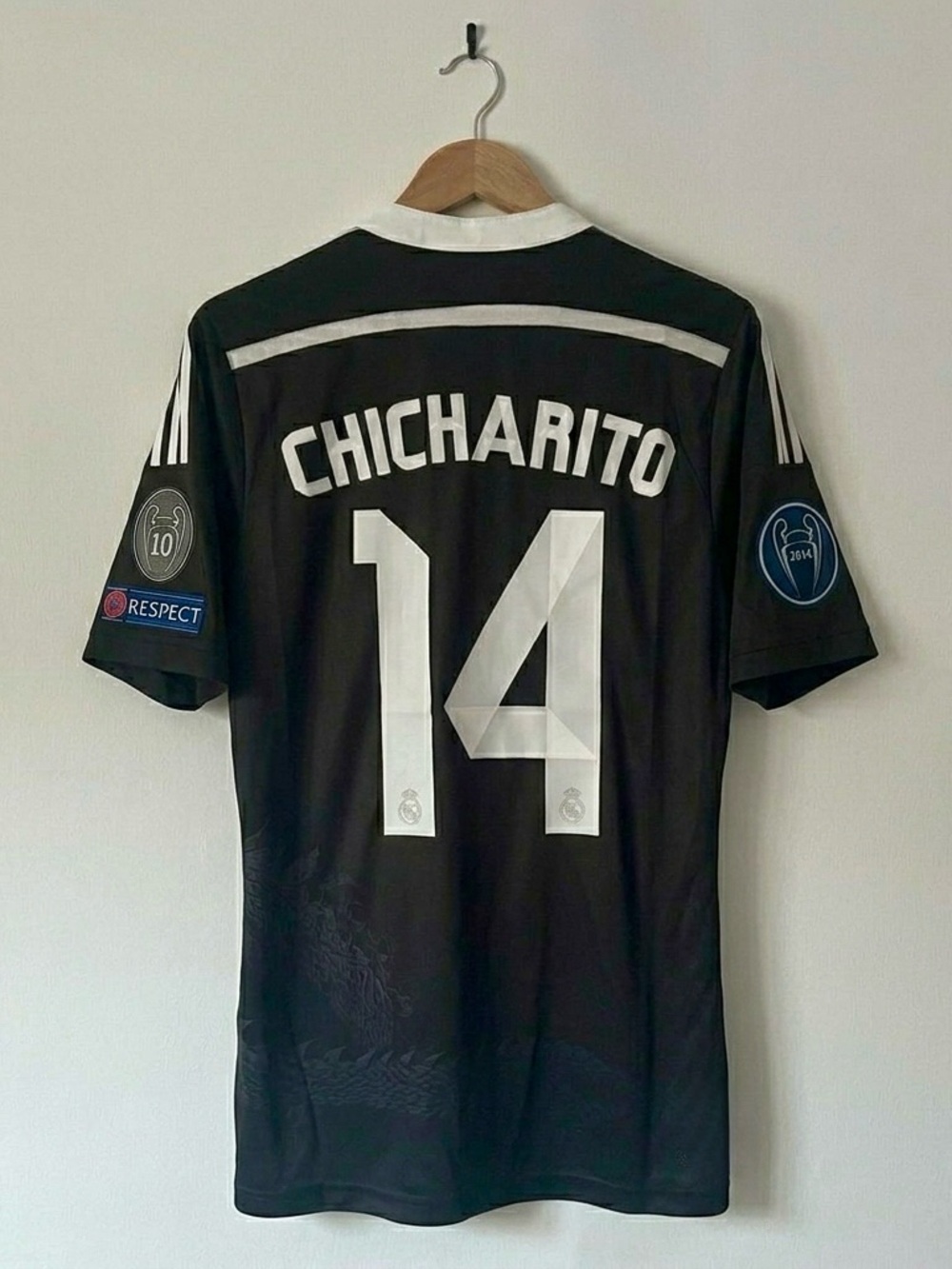 Chicharito #14  Real Madrid 14/15 UCL  Jersey  Black Dragon
